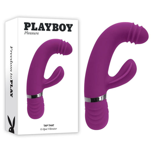 Playboy Pleasure TAP THAT - Purple 16.5 cm USB Rechargebale Rabbit Vibrator - PB-RS-3199-2