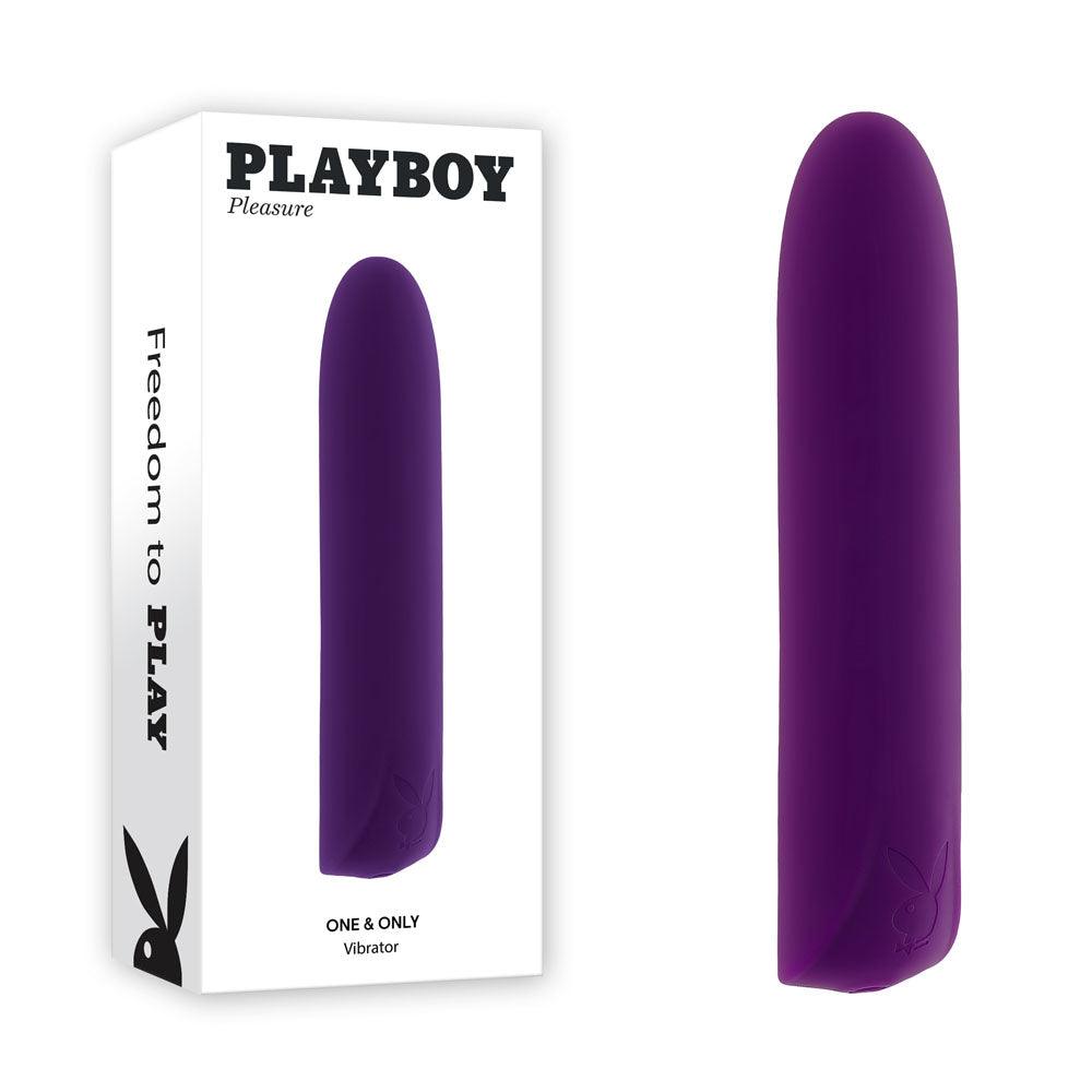 Playboy Pleasure ONE & ONLY - Purple 12 cm USB Rechargeable Bullet - PB-RS-3977-2