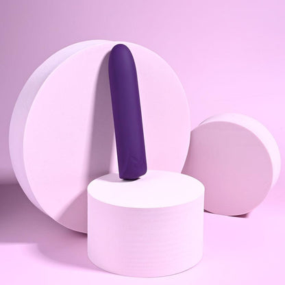 Playboy Pleasure ONE & ONLY - Purple 12 cm USB Rechargeable Bullet - PB-RS-3977-2