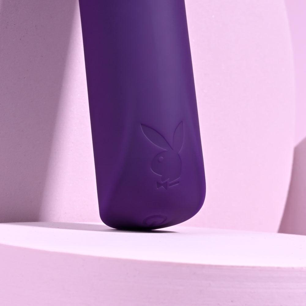 Playboy Pleasure ONE & ONLY - Purple 12 cm USB Rechargeable Bullet - PB-RS-3977-2