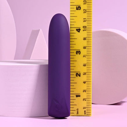 Playboy Pleasure ONE & ONLY - Purple 12 cm USB Rechargeable Bullet - PB-RS-3977-2