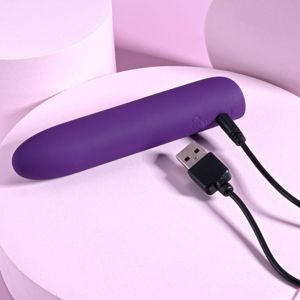 Playboy Pleasure ONE & ONLY - Purple 12 cm USB Rechargeable Bullet - PB-RS-3977-2