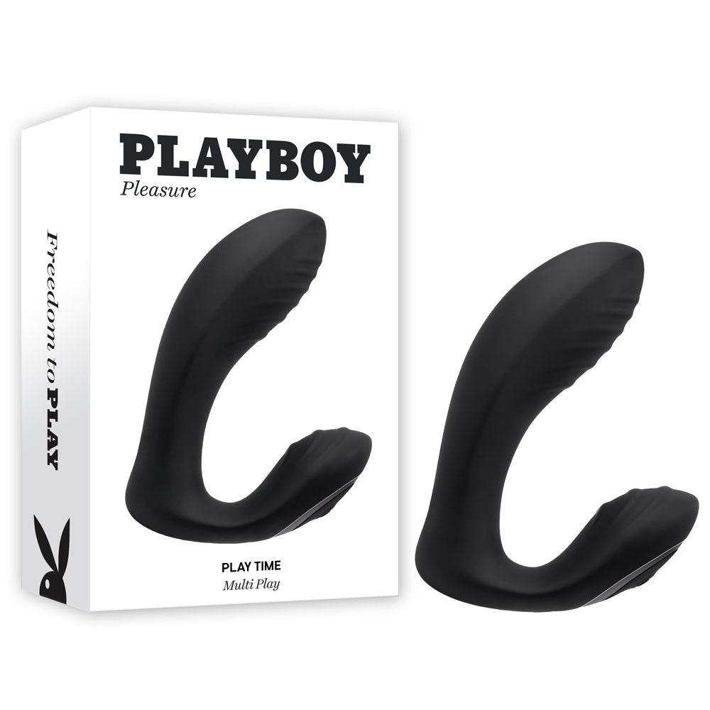 Playboy Pleasure PLAY TIME - Black 12.7 cm USB Rechargeable Vibrator - PB-RS-4271-2