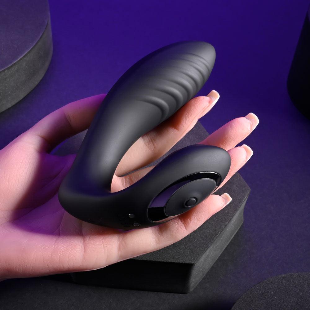 Playboy Pleasure PLAY TIME - Black 12.7 cm USB Rechargeable Vibrator - PB-RS-4271-2