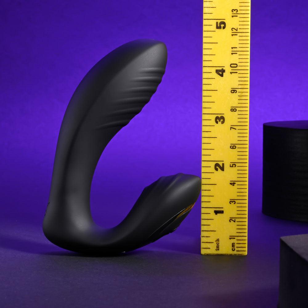 Playboy Pleasure PLAY TIME - Black 12.7 cm USB Rechargeable Vibrator - PB-RS-4271-2