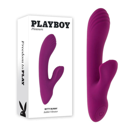 Playboy Pleasure BITTY BUNNY - Purple 14.7 cm USB Rechargeable Rabbit Vibrator - PB-RS-4288-2