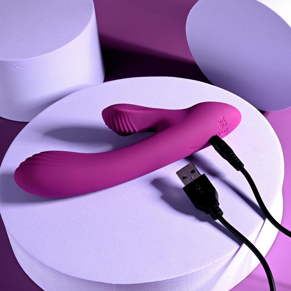 Playboy Pleasure BITTY BUNNY - Purple 14.7 cm USB Rechargeable Rabbit Vibrator - PB-RS-4288-2