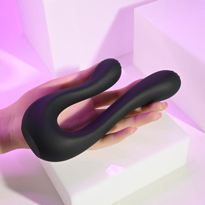 Playboy Pleasure THE SWAN - Black USB Rechargeable Dual Ended Vibrator - PB-RS-4295-2