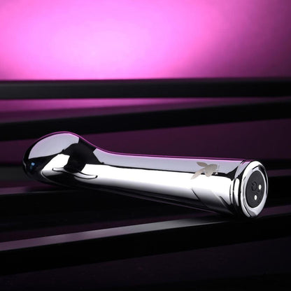 Playboy Pleasure SWOON - Chrome 14 cm USB Rechargeable Vibrator - PB-RS-4301-2