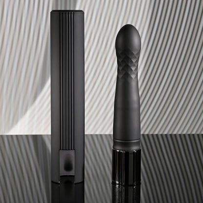 Playboy Pleasure PLEASURE ZONE - Black 21.4 cm Rechargeable Vibrator with USB Charging Dock - PB-RS-4639-2