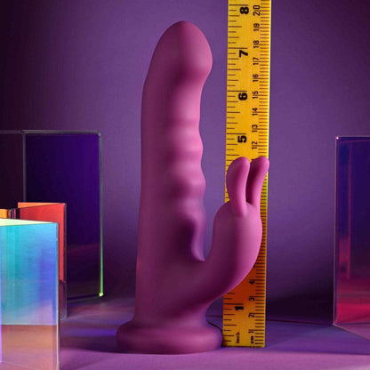 Playboy Pleasure FLUFFLE - Purple 19.7 cm USB Rechargeable Rabbit Vibrator - PB-RS-4677-2