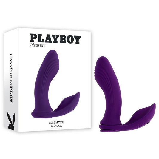 Playboy Pleasure MIX & MATCH - Purple USB Rechargeable with C-Ring Attachment - PB-RS-4714-2