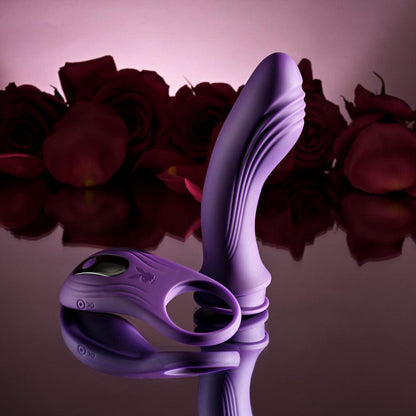 Playboy Pleasure MIX & MATCH - Purple USB Rechargeable with C-Ring Attachment - PB-RS-4714-2