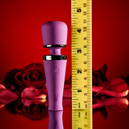 Playboy Pleasure MIC DROP - Purple 11.4 cm USB Rechargeable Vibrating Mini Massage Wand - PB-RS-5063-2