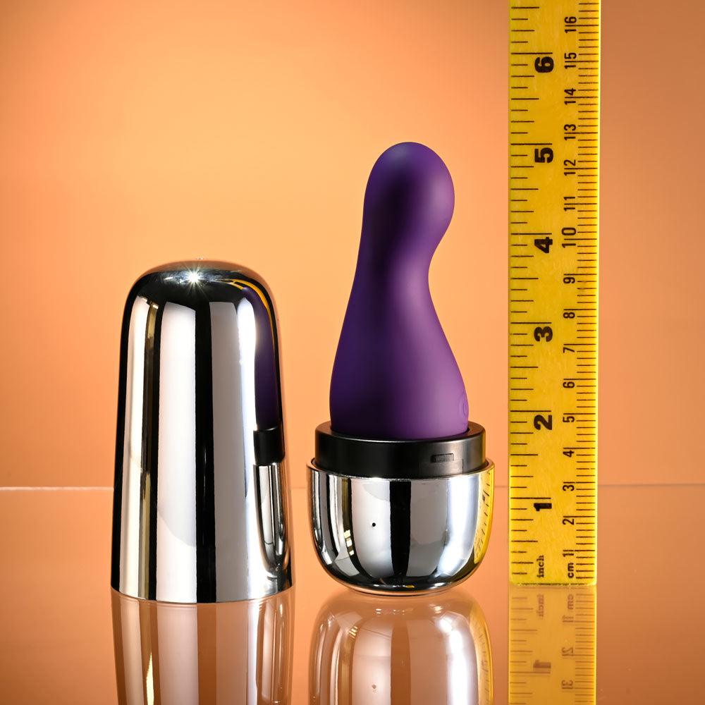 Playboy Pleasure THE JET SET - VIBRATOR - Purple 10.2 cm Vibrator with Self Charging Case - PB-RS-5254-2