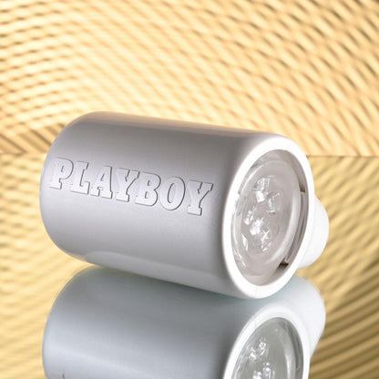 Playboy Pleasure SPIN DOCTOR - White USB Rechargeable Vibrating & Spinning Stroker - PB-RS-5292-2