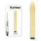 Playboy Pleasure TWIST OF FATE - Yellow Glass 17.5 cm USB Rechargeable Vibrator - PB-RS-5629-2