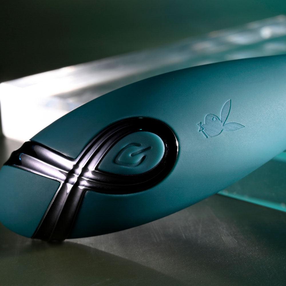 Playboy Pleasure PINPOINT PERFECTION - Green 19.3 cm USB Rechargeable Poseable Vibrator - PB-RS-5834-2