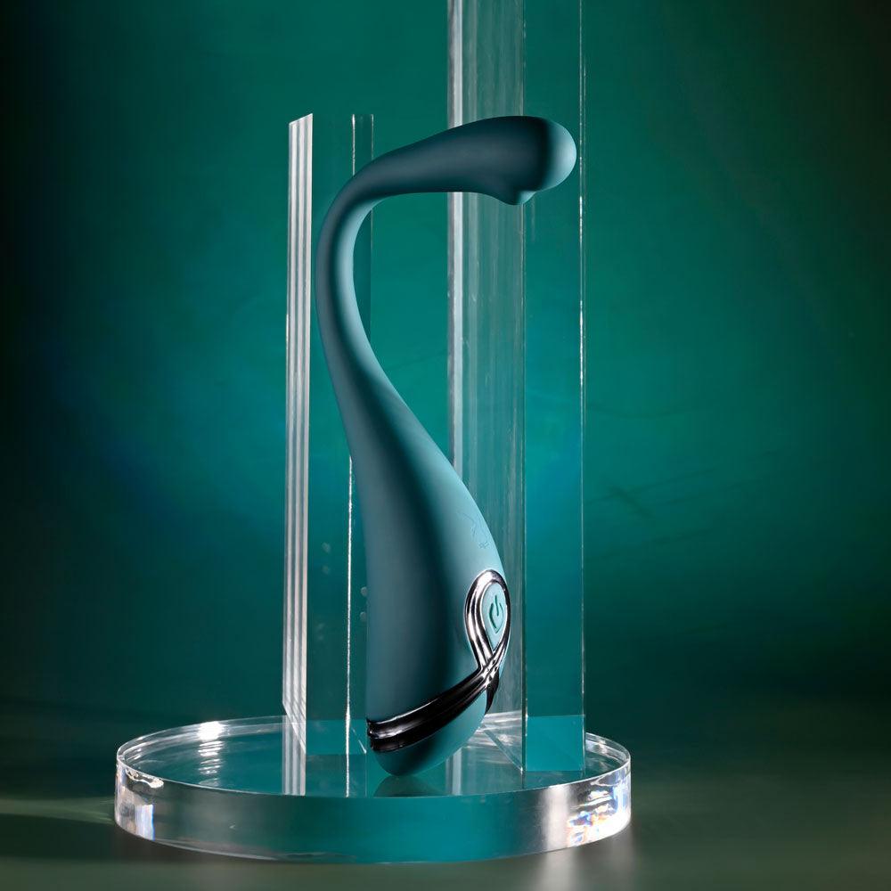 Playboy Pleasure PINPOINT PERFECTION - Green 19.3 cm USB Rechargeable Poseable Vibrator - PB-RS-5834-2