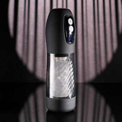 Playboy Pleasure WHIRLWIND - Clear USB Rechargeable Thrusting and Spinning Auto Stroker - PB-RS-5957-2