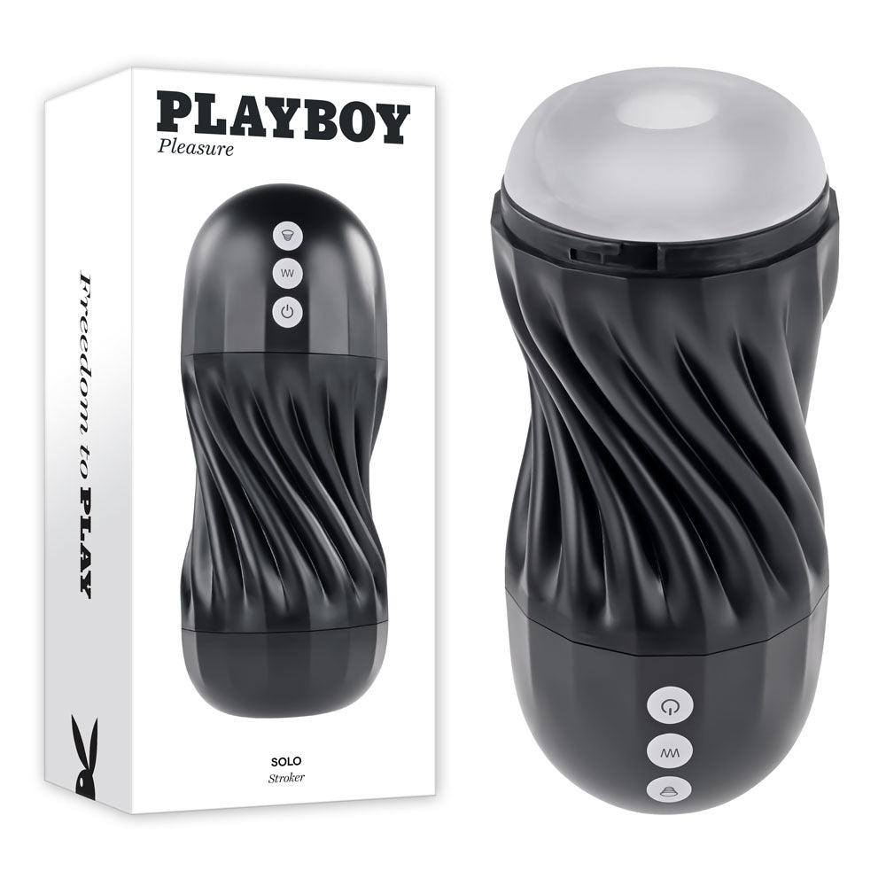 Playboy Pleasure SOLO - USB Rechargeable Vibrating and Sucking Stroker - PB-RS-8249-2