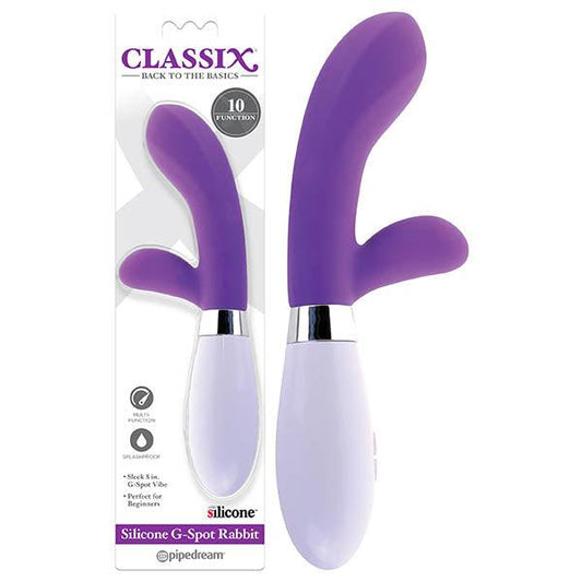 Classix Silicone G-Spot Rabbit - Purple 20.3 cm (8'') Rabbit Vibrator - PD1988-12