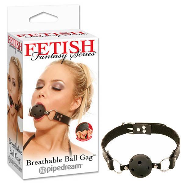 Fetish Fantasy Series Breathable Ball Gag - Black Ball Gag - PD2172-00