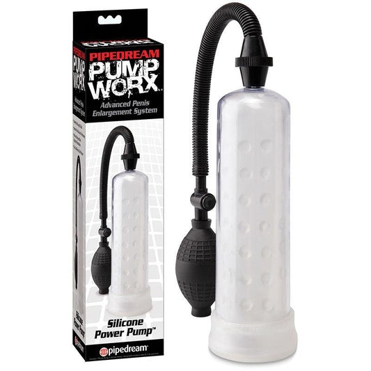 Pump Worx Silicone Power Pump - Clear Penis Pump - PD3255-20