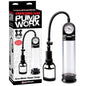 Pump Worx Accu-Meter Power Pump - Clear/Black Penis Pump with Gauge - PD3272-23