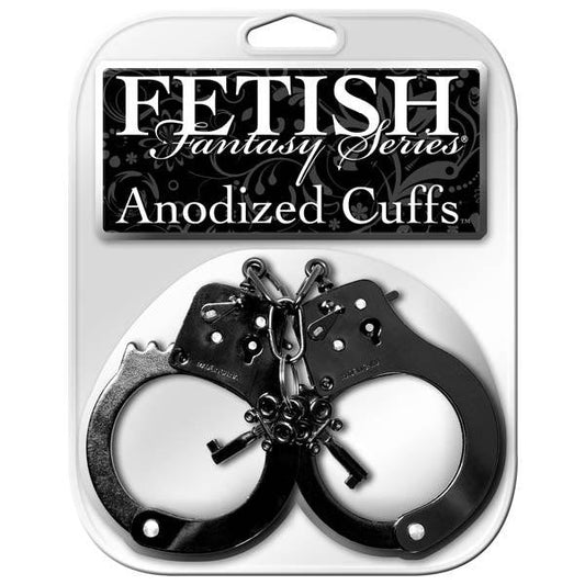 Fetish Fantasy Series Anodized Cuffs - Black Metal Restraints - PD3816-23