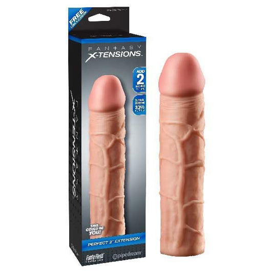 Fantasy X-tensions Perfect 2'' Extension - Flesh Penis Extension Sleeve - PD4111-21