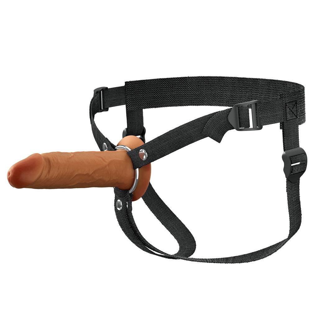 FX Elite 6'' Silicone Hollow Strap-On - Tan - Tan 15.2 cm Hollow Strap-On - PD4158-29