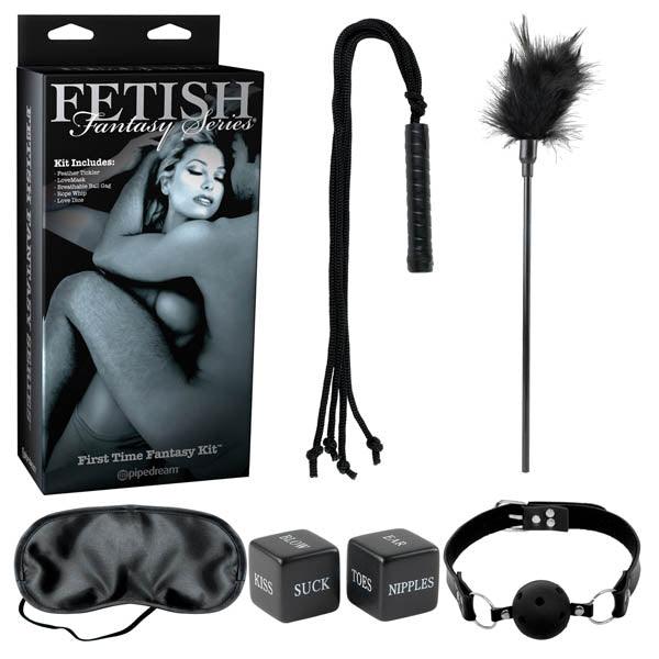 Fetish Fantasy Series Limited Edition First Time Fantasy Kit - Black Bondage Kit - 5 Piece Set - PD4420-23