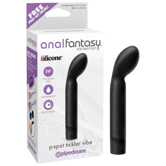 Anal Fantasy Collection P-spot Tickler Vibe - Black 12 cm (4.75'') Prostate Vibrator - PD4628-23