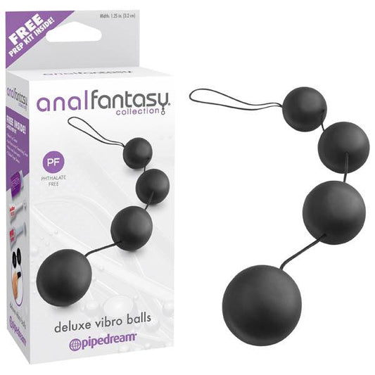 Anal Fantasy Collection Deluxe Vibro Balls - Black Anal Duo Balls - PD4642-23