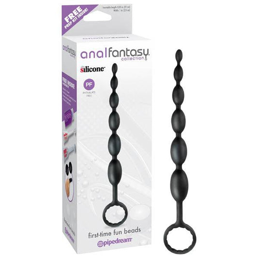 Anal Fantasy Collection First-Time Fun Beads - Black 21 cm (8.25'') Anal Beads - PD4649-23