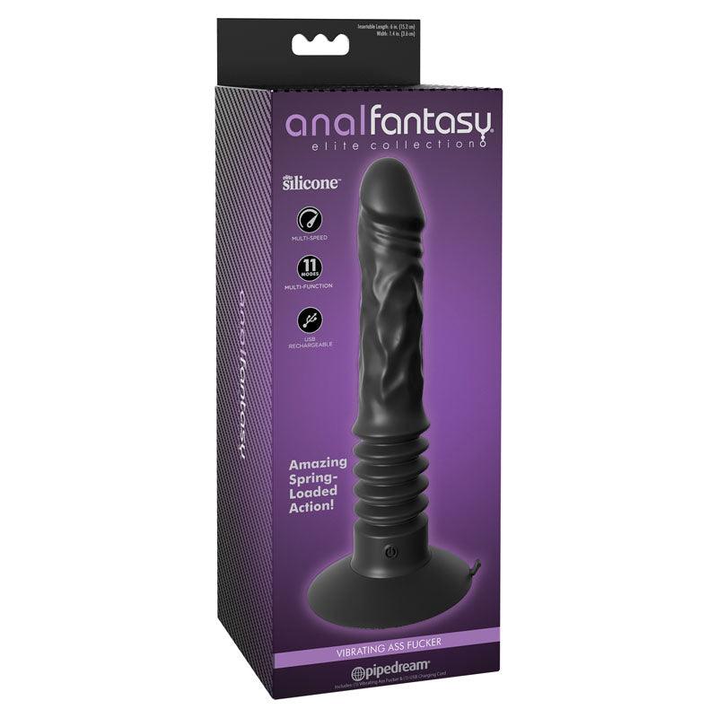 Anal Fantasy Elite Vibrating Ass Fucker - Black 30.5 cm (12'') USB Rechargeable Anal Vibrator - PD4782-23