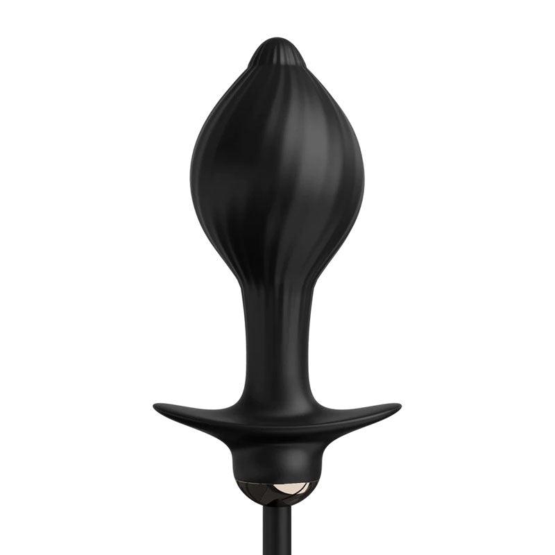 Anal Fantasy Elite Auto Throb Inflatable Vibrating Plug - Black 13 cm USB Rechargeable Inflatating Butt Plug - PD4791-23