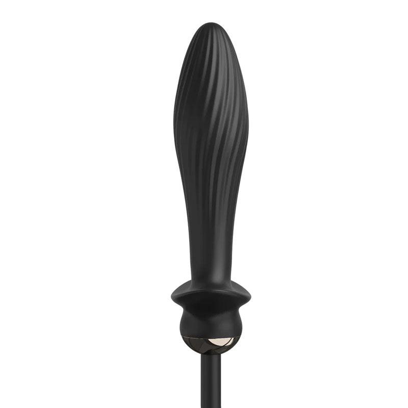 Anal Fantasy Elite Auto Throb Inflatable Vibrating Plug - Black 13 cm USB Rechargeable Inflatating Butt Plug - PD4791-23