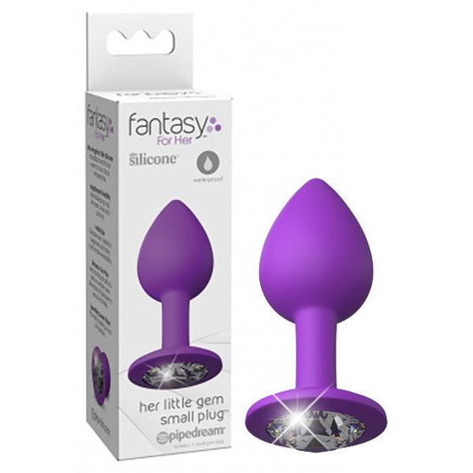 Fantasy For Her Little Gem Small Plug - Purple 7.2 cm Butt Plug with Jewel Base - PD4949-12