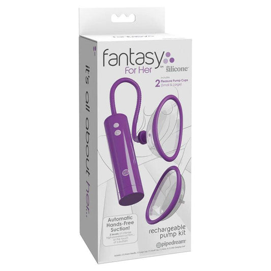 Fantasy For Her Rechargeable Pump Kit - Purple USB Rechargeable Vagina Pump - PD4966-12