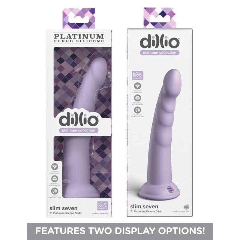 Dillio Platinum Slim Seven - Purple - Purple 17.8 cm (7'') Dong - PD5387-12