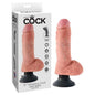 King Cock 8'' Vibrating Cock with Balls - Flesh 20.3 cm Vibrating Dong - PD5407-21