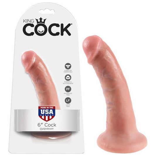 King Cock 6'' Cock - Flesh 15.2 cm (6'') Dong - PD5501-21