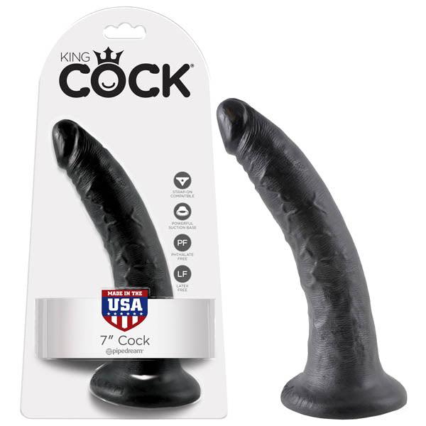 King Cock 7'' Cock - Black 17.8 cm (7'') Dong - PD5502-23