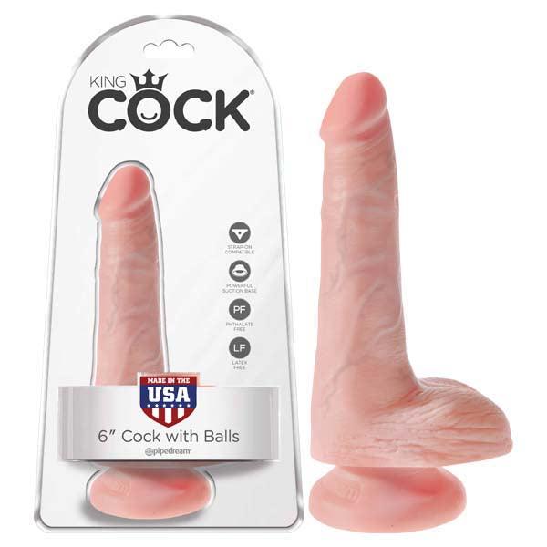 King Cock 6'' Cock with Balls - Flesh 15.2 cm Dong - PD5531-21