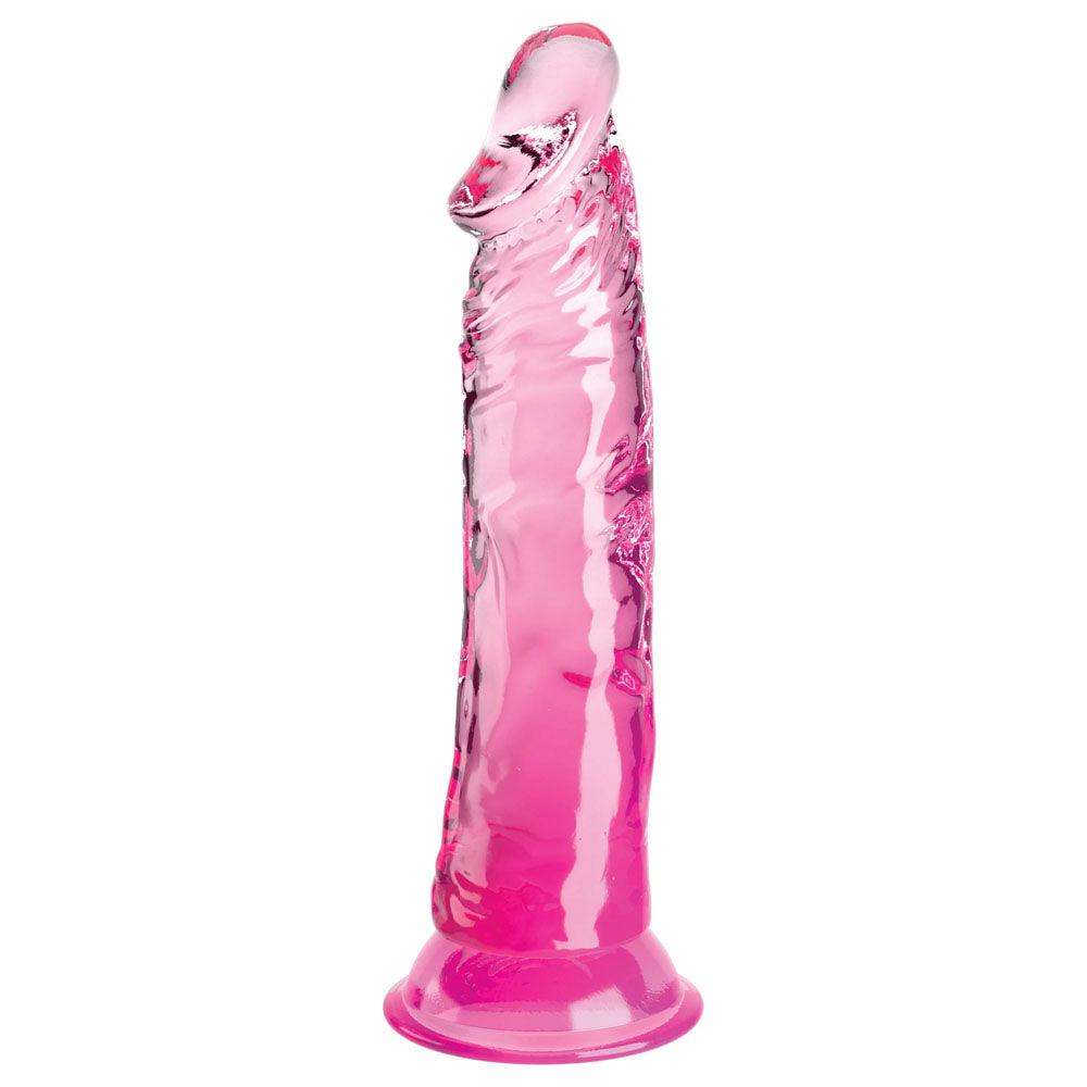 King Cock Clear 8'' Cock - Pink - Pink 20.3 cm Dong - PD5757-11