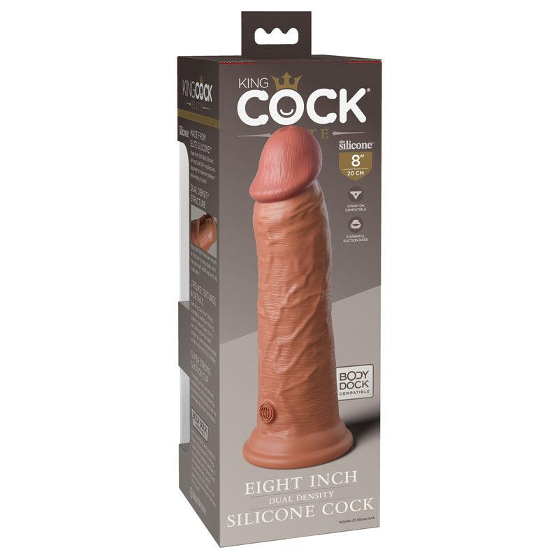 King Cock Elite 8'' Dual Density Cock - Tan - Tan 20.3 cm Dong - PD5772-22