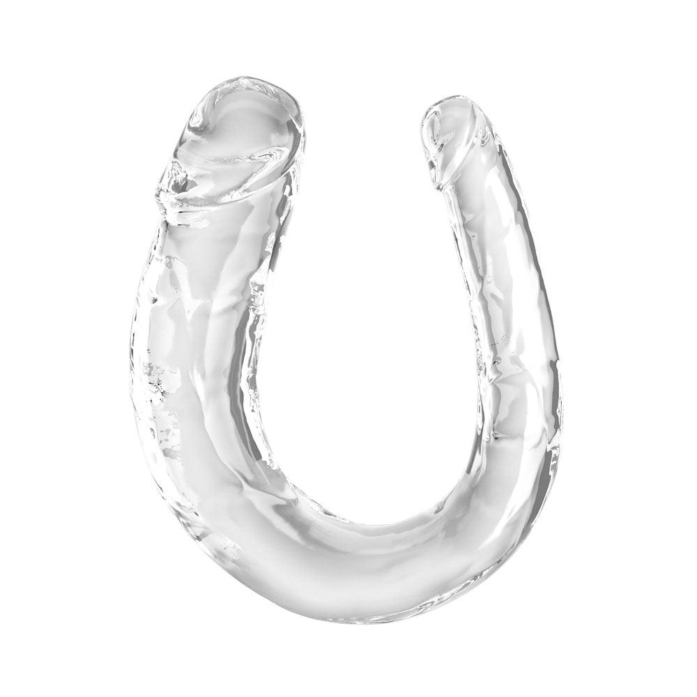 King Cock Clear Medium Double Trouble - Clear Medium Double Penetration Dong - PD5786-20