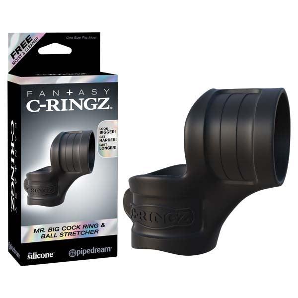 Fantasy C-ringz Mr Big Cock Ring And Ball Stretcher - Black Cock & Ball Rings - PD5902-23